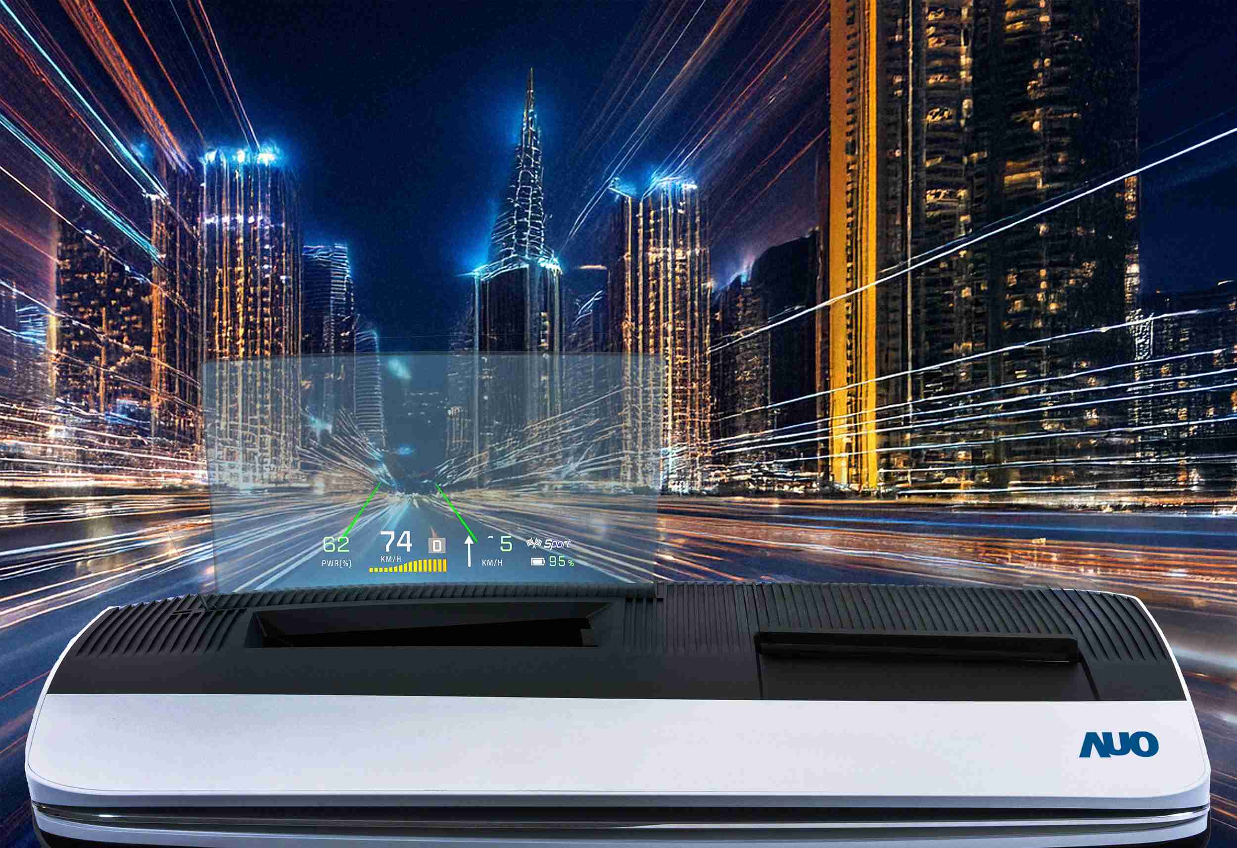 尊龙集团推出13吋Micro LED抬头显示器，，，，提供高入眼亮度、、高色彩饱和度的显示质量，，在阳光下或黑暗中都清晰可见，，并利用Micro LED模块体积小的优势，，，，解决车用空间有限的痛点